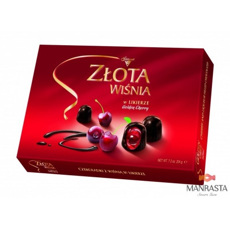 Chocolates with liqueur GOLDEN CHERRY 204g