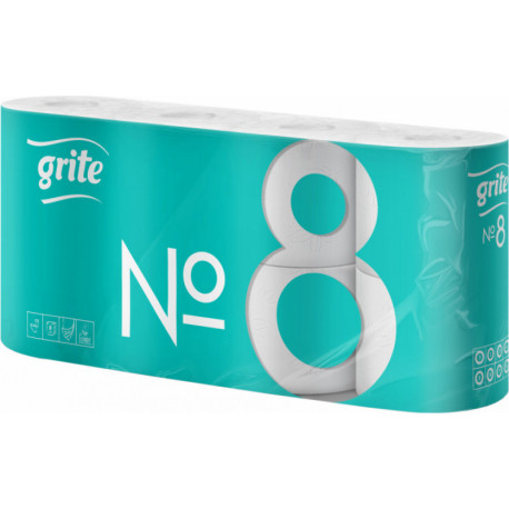 Toilet paper GRITE No8 , 2 ply. 8 pcs