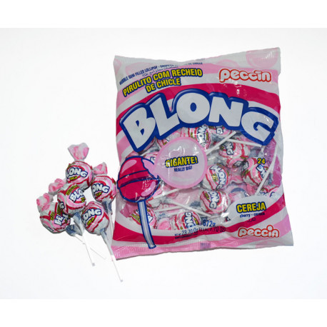 Lollipops with chewing gum BLONG CHERRY 672g