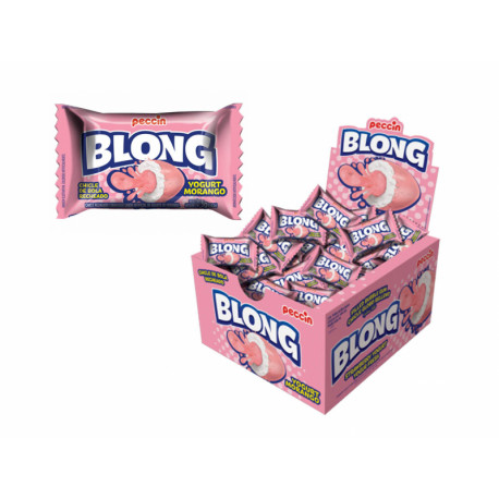 Kramtomoji guma su įdaru BLONG YOGURT STRAWBERRY 200g