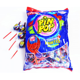 Lollipops with chewing gum PIN POP TONGUE PAINTER 408g