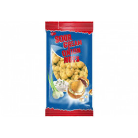 Crispy coated peanuts with sour cream and onion taste JĖGA 200g