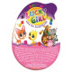 Žaislas ir kramtomoji guma mažame kiaušinyje LUCKY GIRL 15g