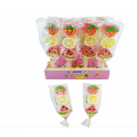 Jelly candy on a stick FRUITS 45g