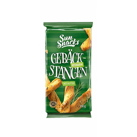 Sluoksniuotos tešlos lazdelės su rozmarinu SUN SNACKS ROSMARIN 150g