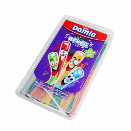 Soft candy with fruit flavours DAMLA SOUR PENCIL 1kg