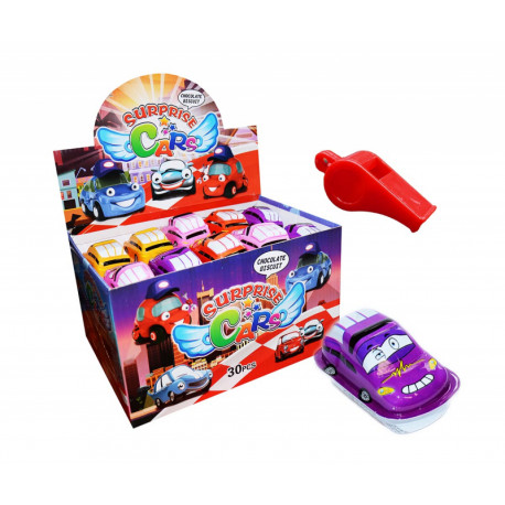 Chocolate flavored cream with biscuit and toy SURPRISE CARS 7g
