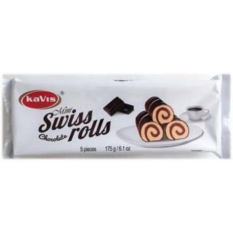 Biscuit roll with chocolate filling and cocoa glaze mini 175g