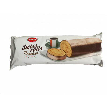 Biscuit roll with tiramisu flavored cream and cocoa glaze 300g