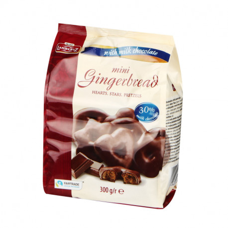 Gingerbread with milk chocolate LAMBERTZ MINI GINGERBREAD 300g