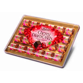 Chocolates with cherry liqueur CHERRY DIAMONDS 280g.