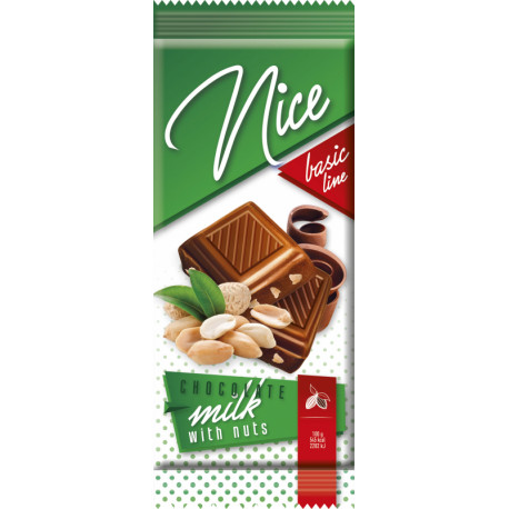 Milk chocolate with peanuts NICE PEANUTS 80g