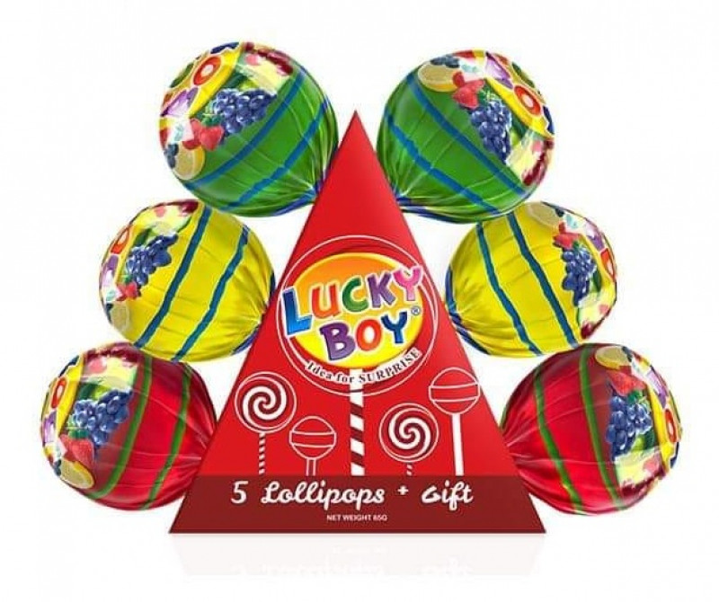 Lollipop LUCKY BOY with toy 65g
