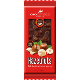 Dark chocolate with whole hazelnuts HAZELNUTS 100g
