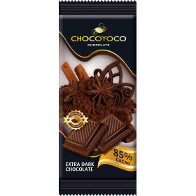Juodasis šokoladas 85% DARK CHOCOLATE 100g
