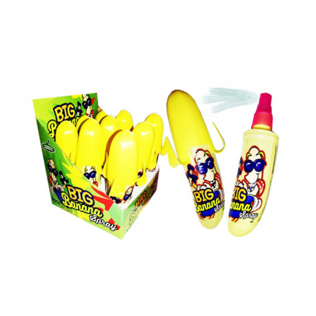 Purškiamas saldainis BIG BANANA SPRAY 9x50ml.