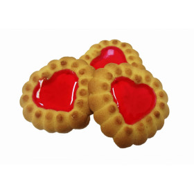 Biscuits with cherry-flavored jelly filling HEARTS 1,5 kg