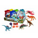Plastic egg with lollipop, cheing candy, bubble gum and toy DINOSAUR TOY EGG 20g