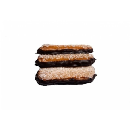 Coconut biscuits with orange filling 29% partially glazed with chocolate glaze POMARANCZOWY GAJ 2,2 kg