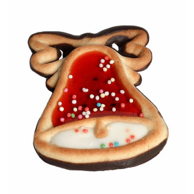 Decorated cookies with cream flavor lawyer and coating BELLS 200g
