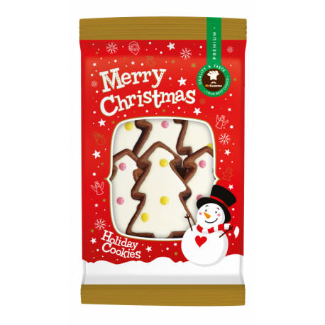 Decorated cookies with cream and glaze CHRISTMAS TREE 200g