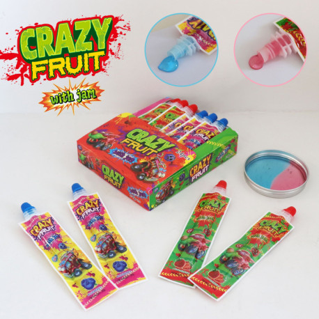 Skystas saldainis  CRAZY FRUIT WITH JAM 20g