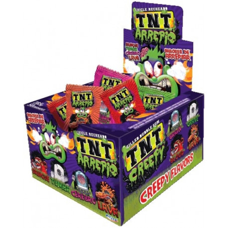 Sour liquid filled bubble gum TNT CREEPY 5,7g,