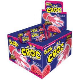 Raspberry flavored chewing gum with filling BUZZY CROC FRAMBOESA 172g