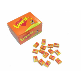 Orange flavored chewing gum LOVE IS 4.2g.