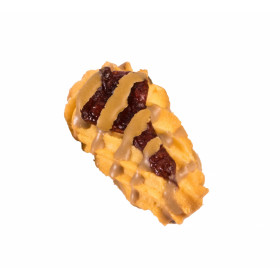 Biscuits with fruit filling partly covered with salty caramel glaze TYGRYSKI 1kg