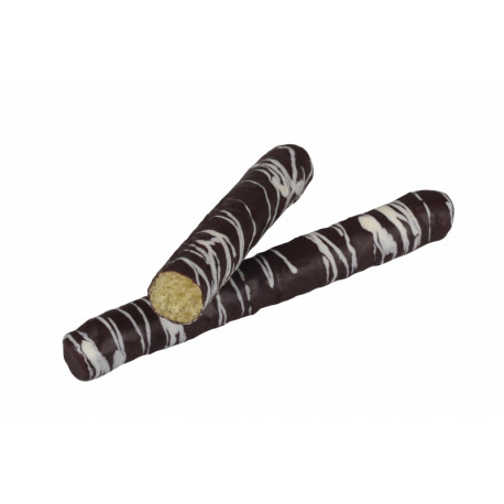 The corn is covered with cocoa and decorated with white frosting ZEBRA 0,5 kg