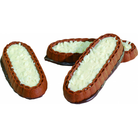 Cocoa biscuit with coconut cream on confectionery compound bottom with desiccated coconuts EXCLUSIVE COCONUT 1,2 kg