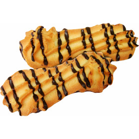 Decorated cookies partly covered with cocoa glaze CONES 1,2 kg