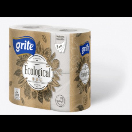 Toilet paper GRITE ECOLOGICAL 3 ply. 4 pcs.