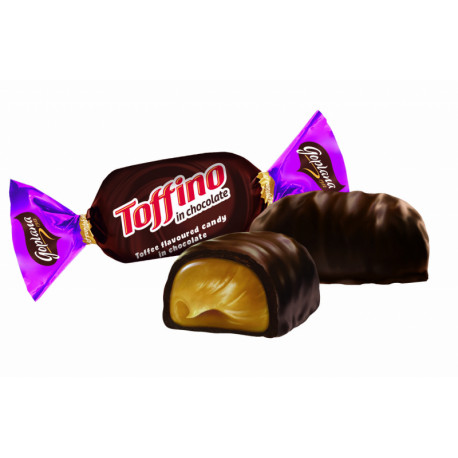 Toffee flavoured candy in chocolate TOFFINO IN CHOCOLATE 1 kg