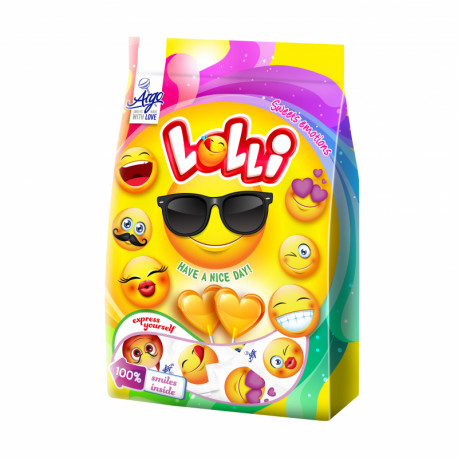 Fruit-flavored lollipops LOLLI SWEET EMOTIONS 160g