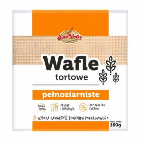 Lakštiniai vafliai WHOLEGRAIN SQUARE CAKE 160g