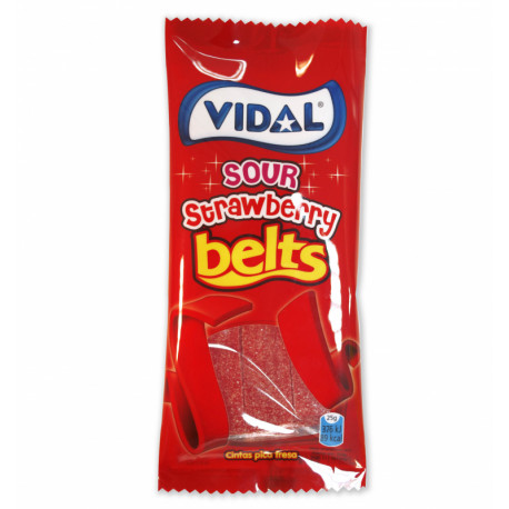 Jelly VIDAL SOUR STRAWBWRRY BELTS 100g