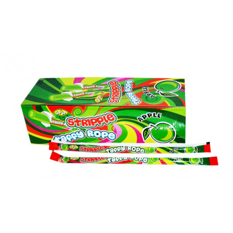 Susikramtomas saldainis STRIPPLE TAFFY ROPE APPLE 25g