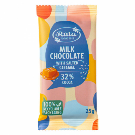 Milk chocolate with salty caramel 25g