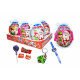 Plastic egg with lollipop, cheing candy, bubble gum and toy MERRY CHRISTMAS TOY  EGG 20g