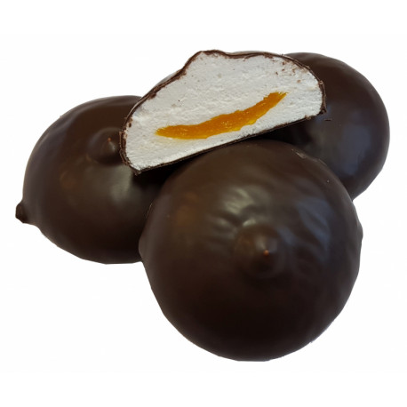 Cakes of protein cream with orange-flavored filling covered with cocoa glaze ZEFIRKI 1kg