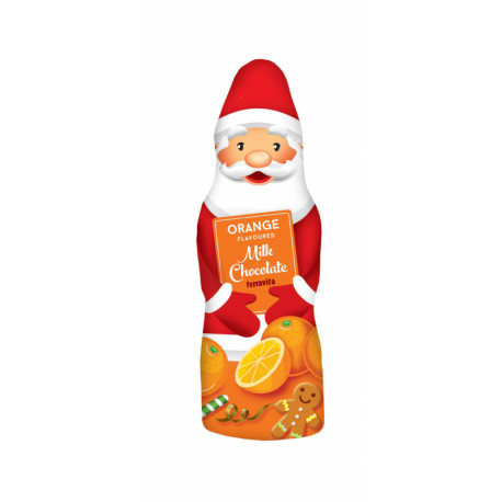Apelsinų skonio pieninio šokolado figūra SANTA CLAUS ORANGE 90g.