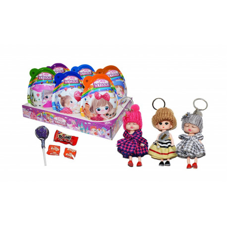 Plastic egg with sweets and toy LITTLE PRINCES 20g