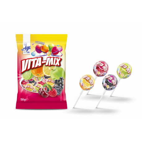 Vaisių skonių ledinukų rinkinys su sutirštintomis sūltimis, praturtinti vitaminais VITA MIX 150g