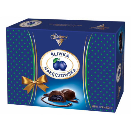Šokoladiniai saldainiai su cukrintomis slyvomis kakavos įdare SLYVA ŠOKOLADE 300g