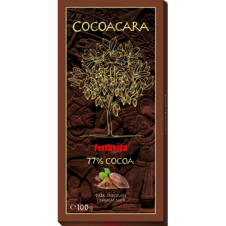 Juodasis šokoladas 77% kakavos COCOACARA 100 g