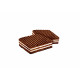 Cocoa wafers with a creamy cream flavored (64%) with chocolate KWADRANS BLACK 850g.