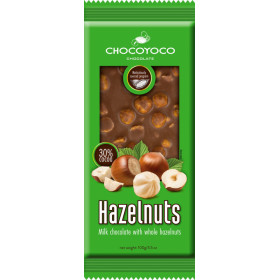 Pieninis šokoladas su lazdynų riešutais HAZELNUTS 100g