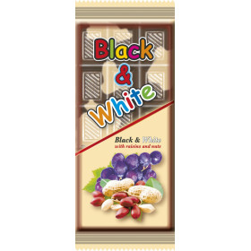 Milk compound with raisins and nuts BLACK & WHITE 80g
